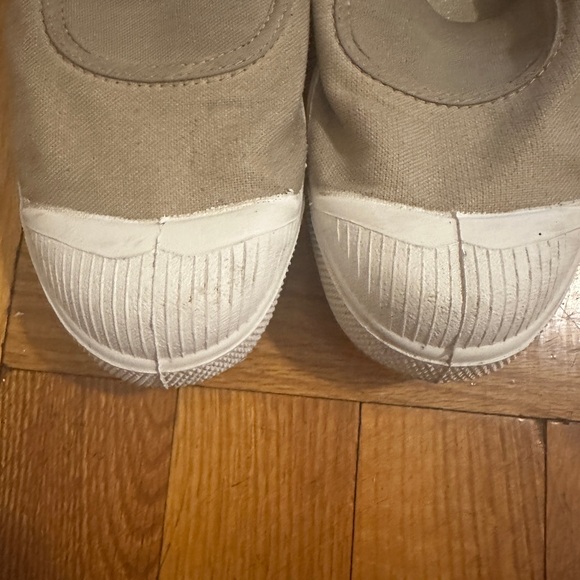 Bensimon Elastic Tennis Slip On Sneakers Shell Tan Color Size 38/7 - Picture 2 of 5